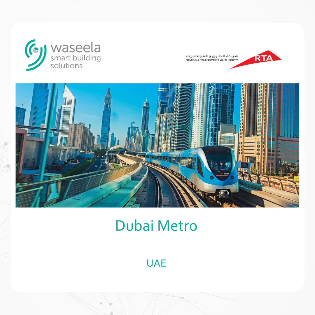 Waseela delivered a project covering 29 Stations for Metro Dubai; Design & Build; ISP/OSP Works - Copper & Fiber, Electromechanical works – Fit outs, Active installations & Configuration of switches & Site inspection for RTA