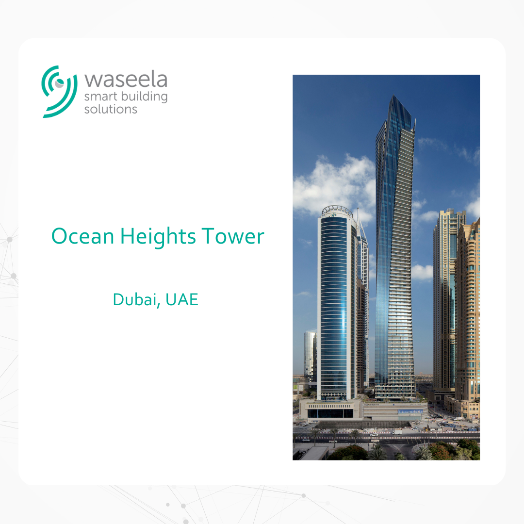 Waseela delivered a full security project for Ocean Heights Tower in Dubai Marina; CCTV, ACS, Intercom, and Public Address Systems