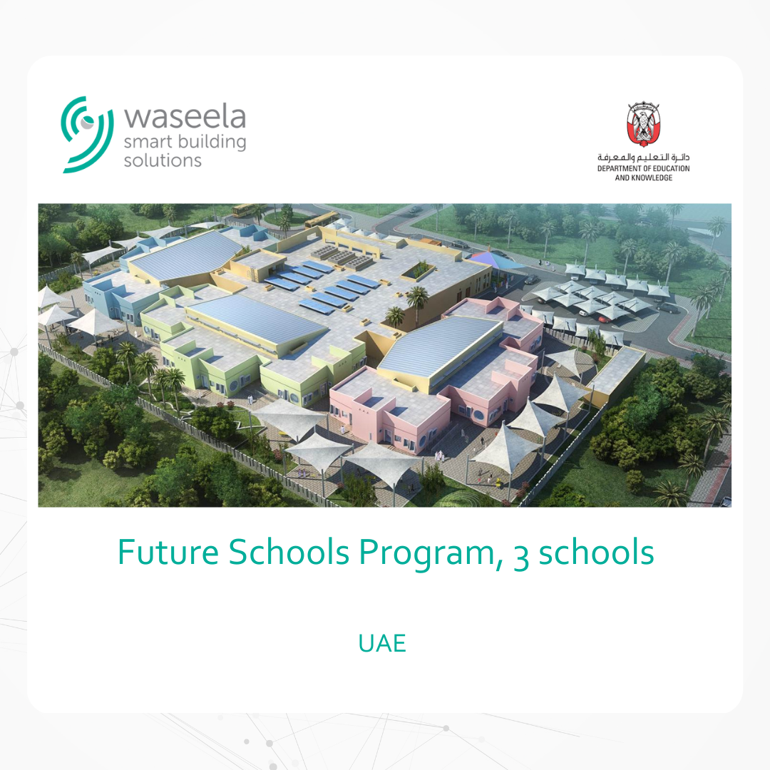Waseela delivered a full ICT/ELV & physical security project for Abu Dhabi Future Schools Program in Al Ain (3 schools), Abu Dhabi; Supply, & installation: Structured Cabling Systems, AV, Access Control, Public Address System & Time Attendance